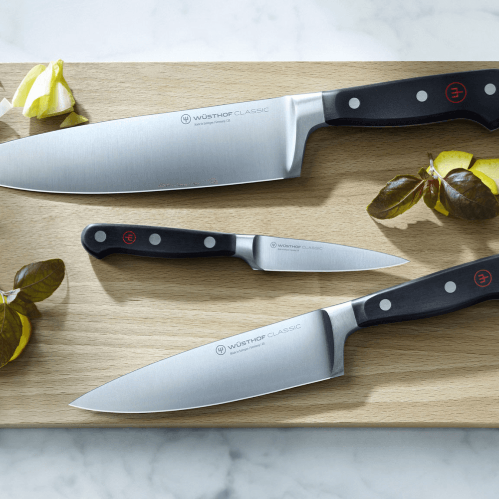 Classic 3-piece Chef's Knife Set, Black