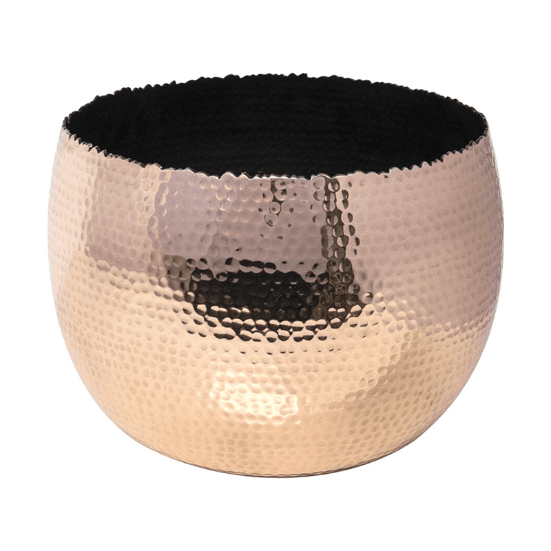 Hammered Bowl planter, Copper
