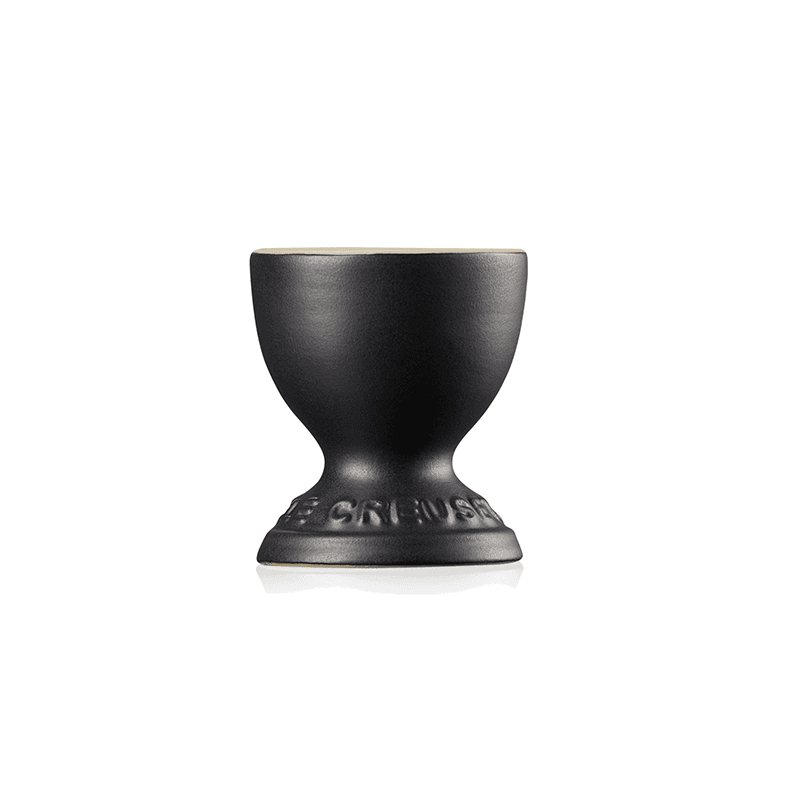 Stoneware Egg cup, Satin Black