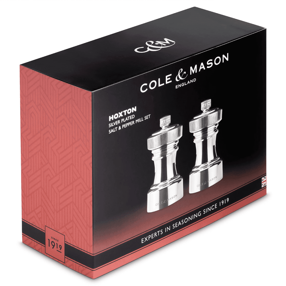 Hoxton Salt & Pepper Mill Set, Silver Plated