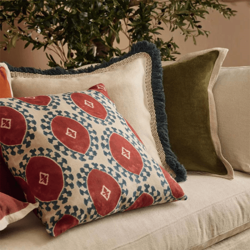 Image showing the Contorno Cushion Cover, 56 x 56cm, Blood Orange product.