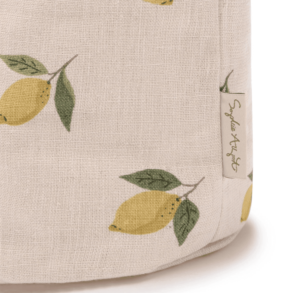 Lemons Set of 2 Bread Baskets, Natural