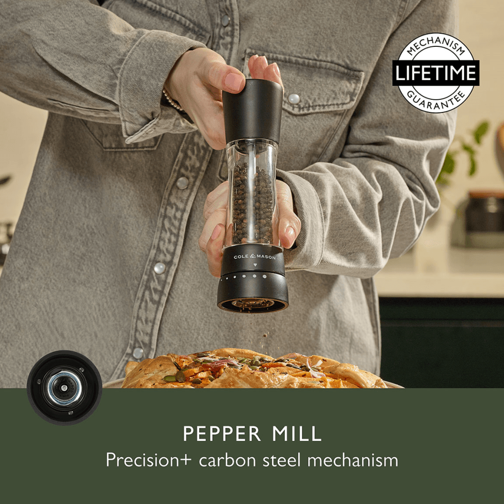 Derwent Salt & Pepper Mill Set, Matt Black