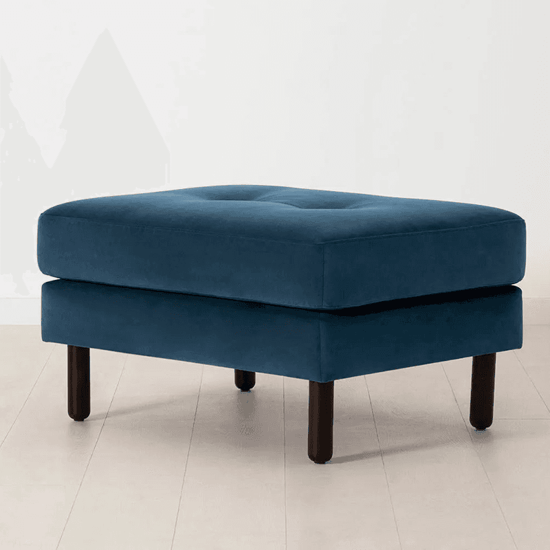 Model 04 Ottoman, Velvet Teal