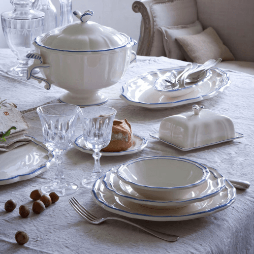 Image showing the Filet Set of 4 cereal bowls, Bleu product.