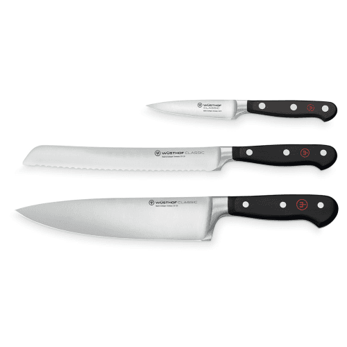 Image showing the Classic 3-piece Starter Knife Set, Black product.
