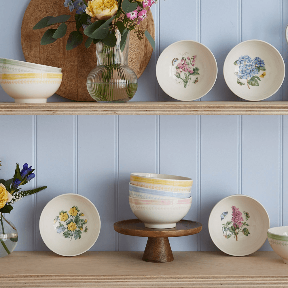 Botanic Garden Sketchbook Set of 4 Bowls, Multi