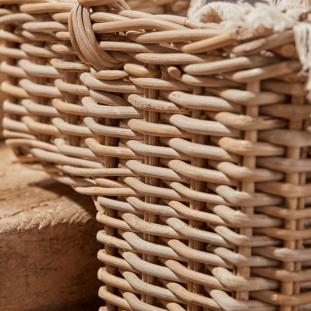 Rattan Rattan Stepped Basket, Natural