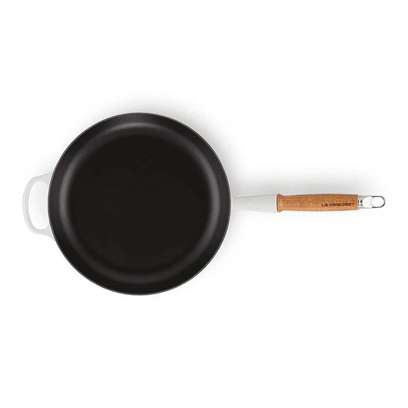 Signature Cast Iron Frying Pan with Wooden Handle