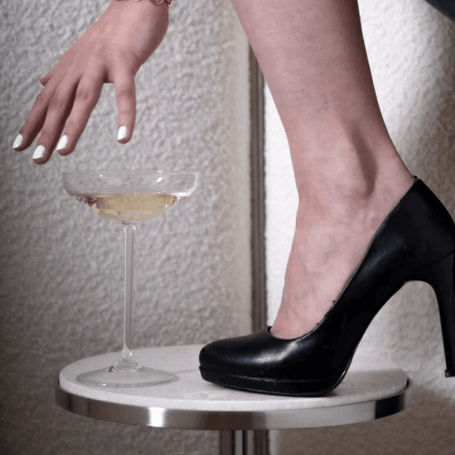 Image showing the Shadows Set of 2 Champagne Coupes, Cloudless Clear product.
