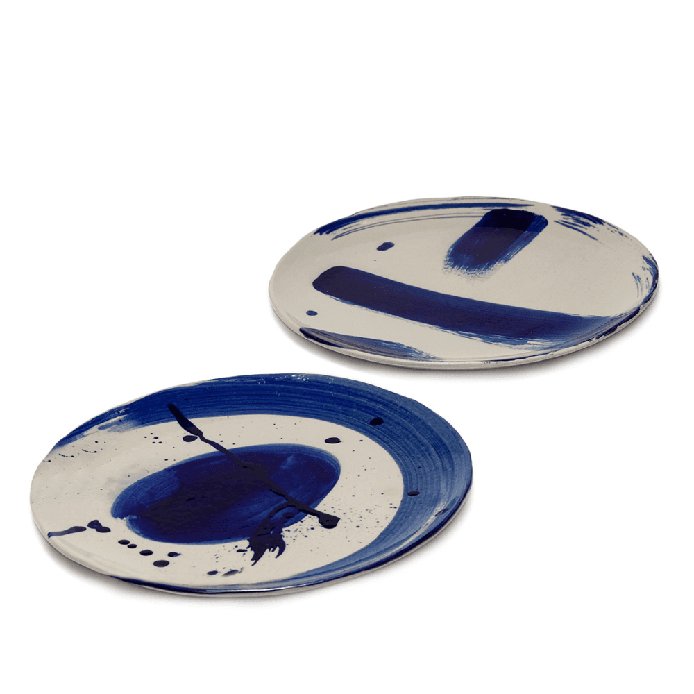 Sophia by Marie Michielssen Set of 4 Dinner Plates, Beige Blue