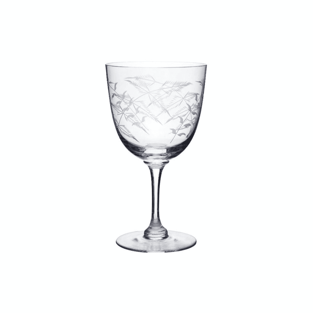 Fern Set of 6 wine glasses, crystal