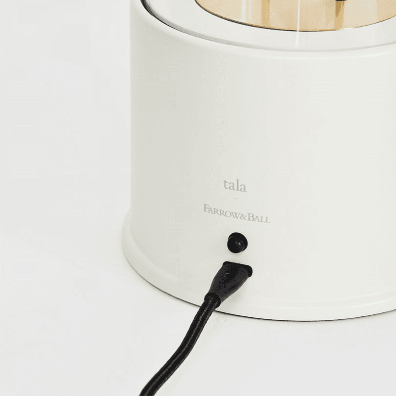 Tala x Farrow & Ball The Muse Portable Lamp, Candlenut White