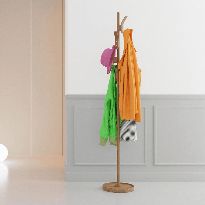 Right Hook Coat Stand, Oak