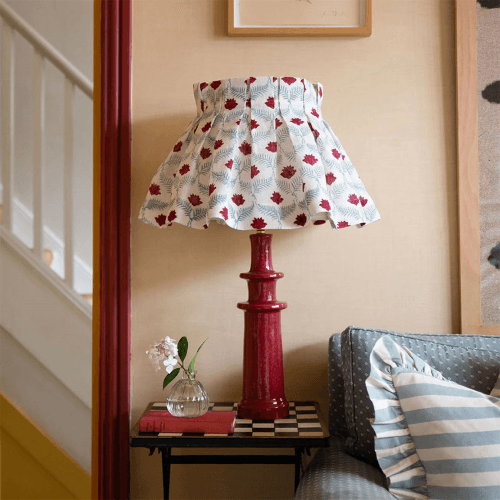 Image showing the Candlestick Lamp Base, H40cm, Carmine product.