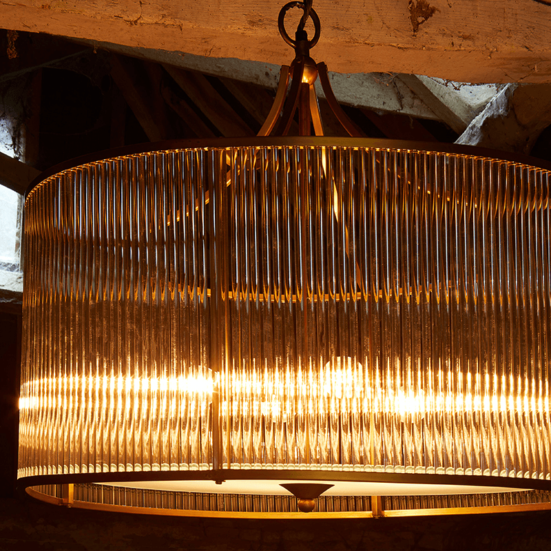 Artemis Circular Chandelier, H56cm x W60cm, Antique Brass