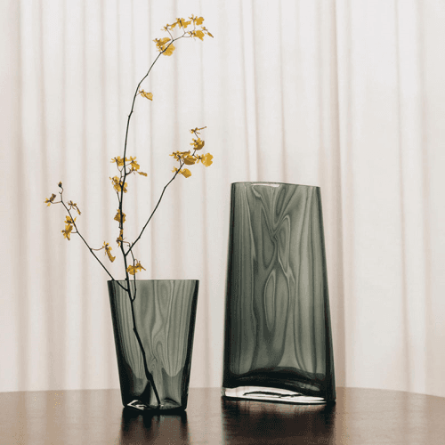 Image showing the Lituus Vase, Smokey Glass product.