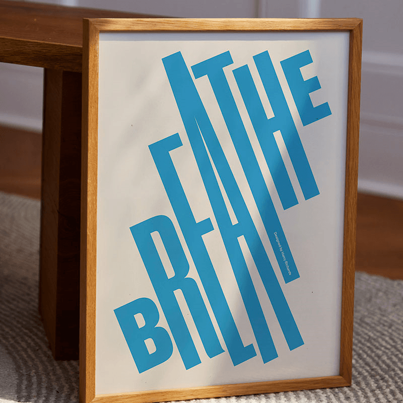 Breathe Framed Print, 50 x 70cm, Blue
