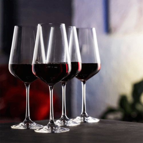 Image showing the Cheers Set of 4 Red Wine Glasses, 450ml, Clear product.