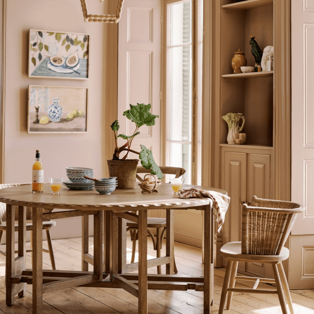 Aderyn Dining Table, Burnt Elm