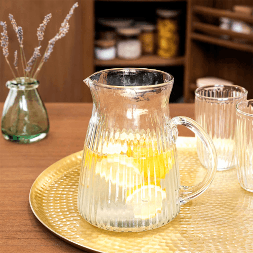 Image showing the Northmoor Ribbed Jug, Glass product.