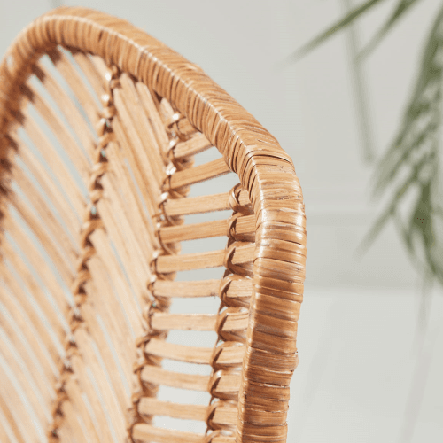Image showing the Chevron Flat Rattan Counter Stool, Natural product.