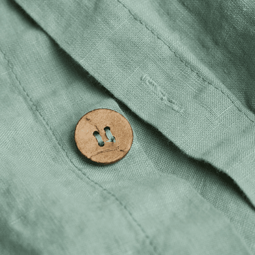 Sage Green Linen Duvet Cover, King