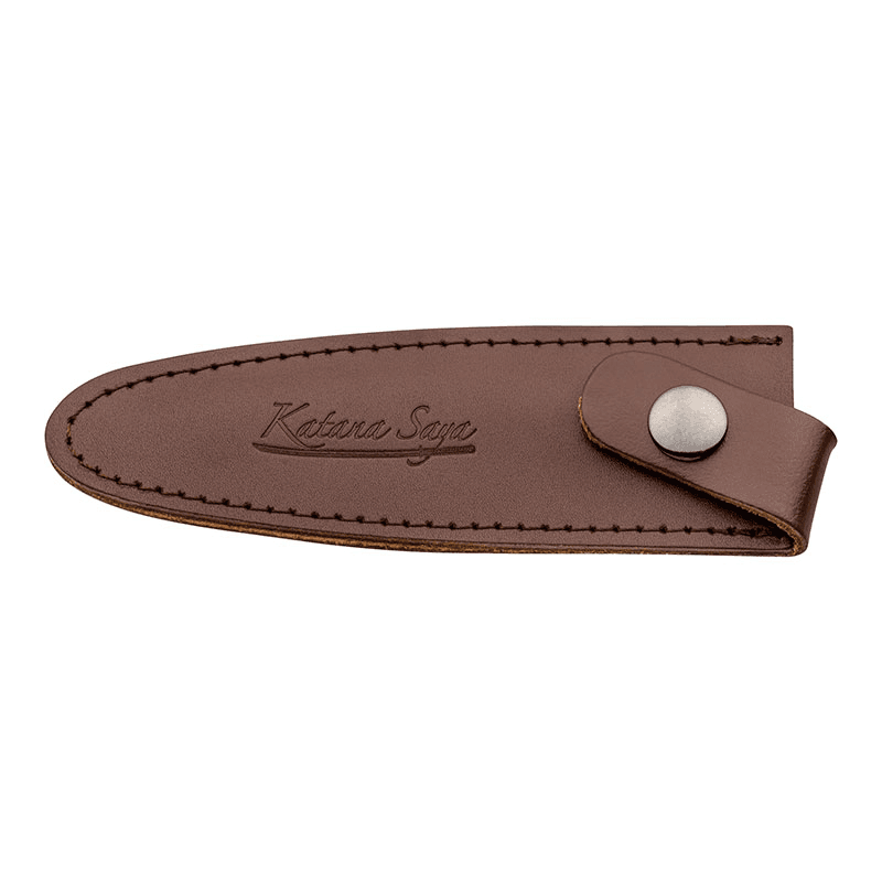 Katana Saya Olive Wood Utility Knife with Damascus Blade