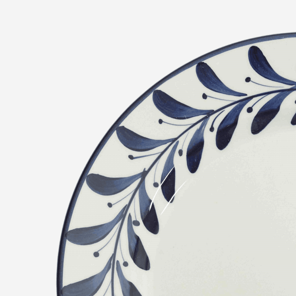 Helecho Dinner Plate, Deep Blue