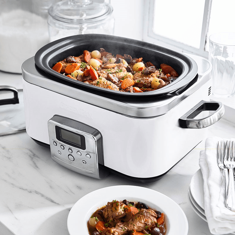 Non-Stick Slow Cooker, 6L, Cream