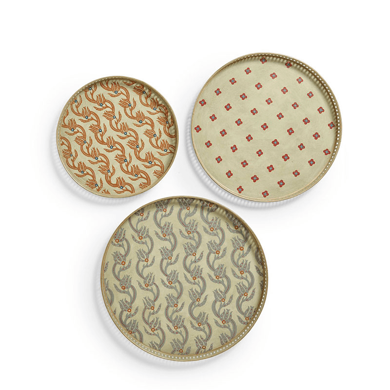 Muhibbi and Maeve Set of Three Trays, Multi