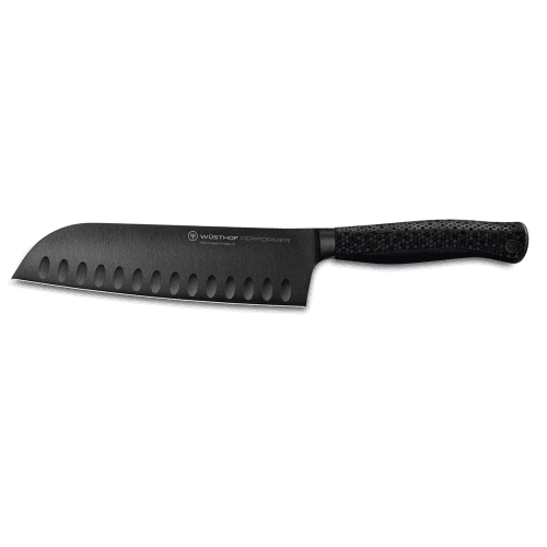 Image showing the Performer Santoku with Hollow Edge, Black product.