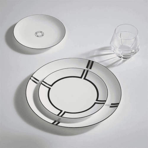Image showing the Luxe Graphite Serving Bowl, Black & White product.