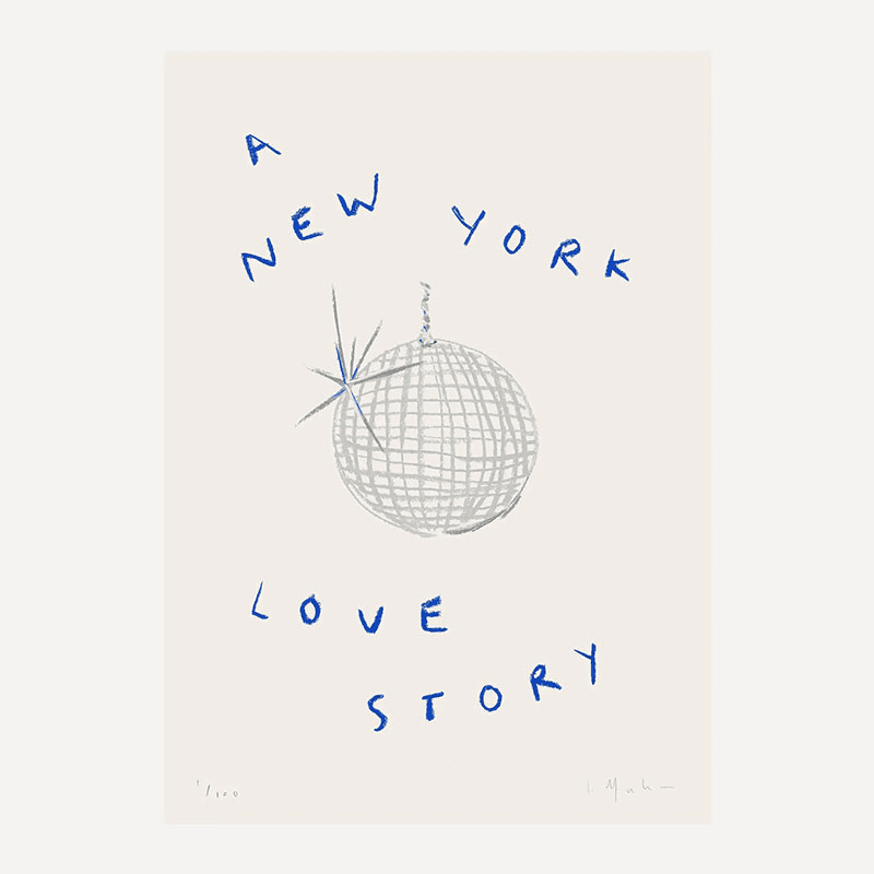 Lucy Mahon A New York Love Story Print, A3, Blue