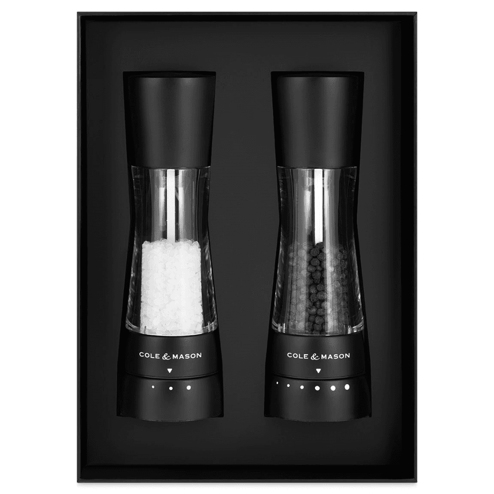 Derwent Salt & Pepper Mill Set, Matt Black