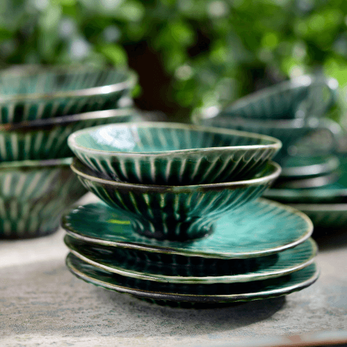 Image showing the Verde Lanza by Pascale Naessen Set of 2 Soup Bowls, Green product.