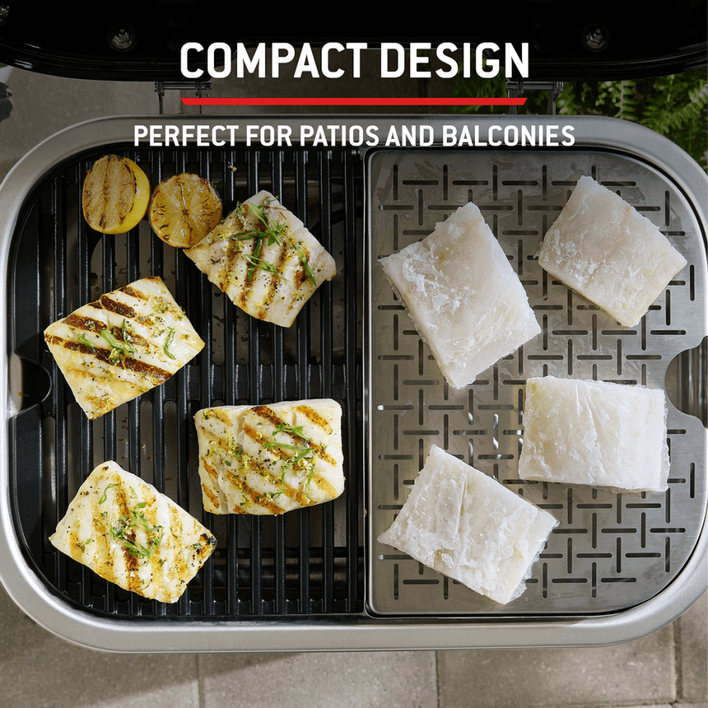 Lumin Compact Electric Grill With Stand, Black