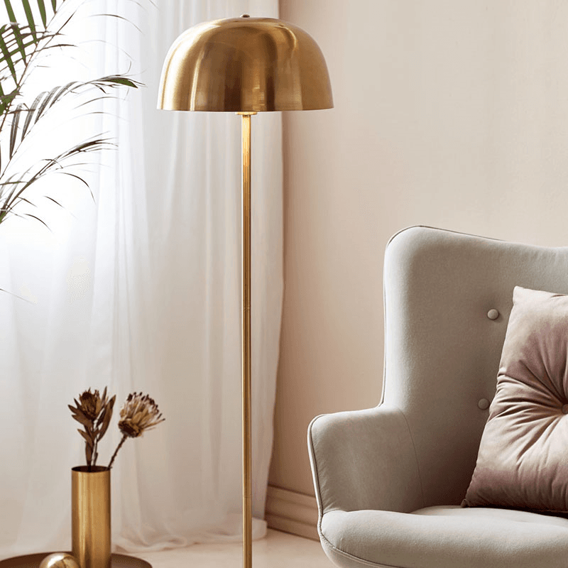Cera Floor Lamp, Brass