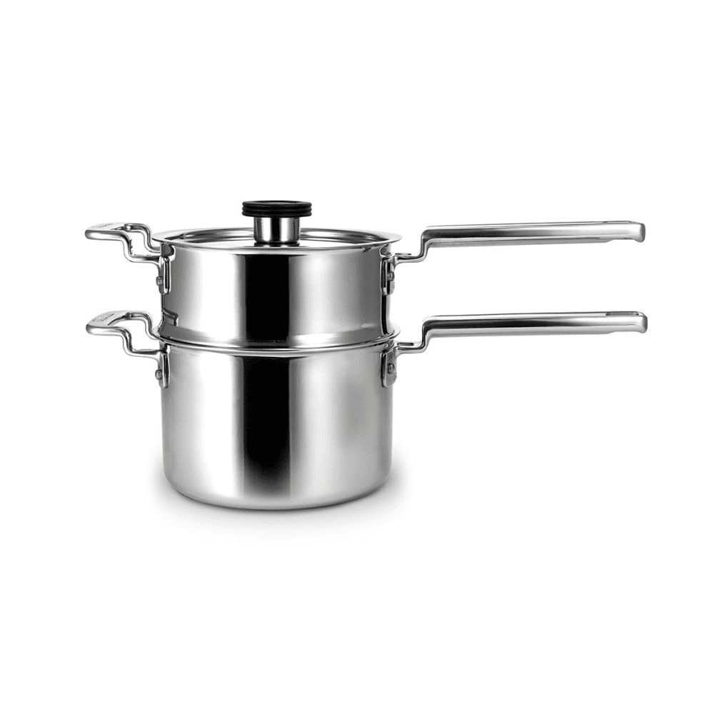316 2 Piece Saucepan & Steamer Set, Stainless Steel