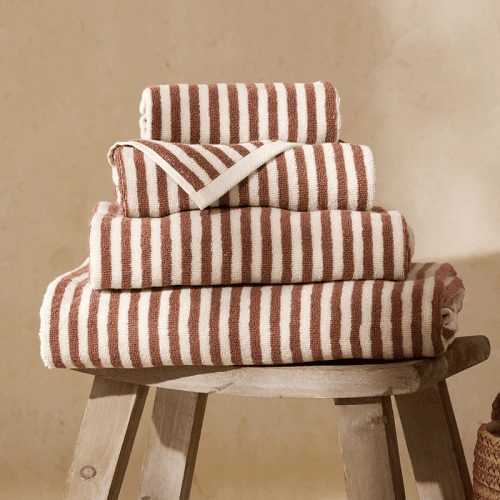 Image showing the Hebden Striped Cotton Hand Towel product.