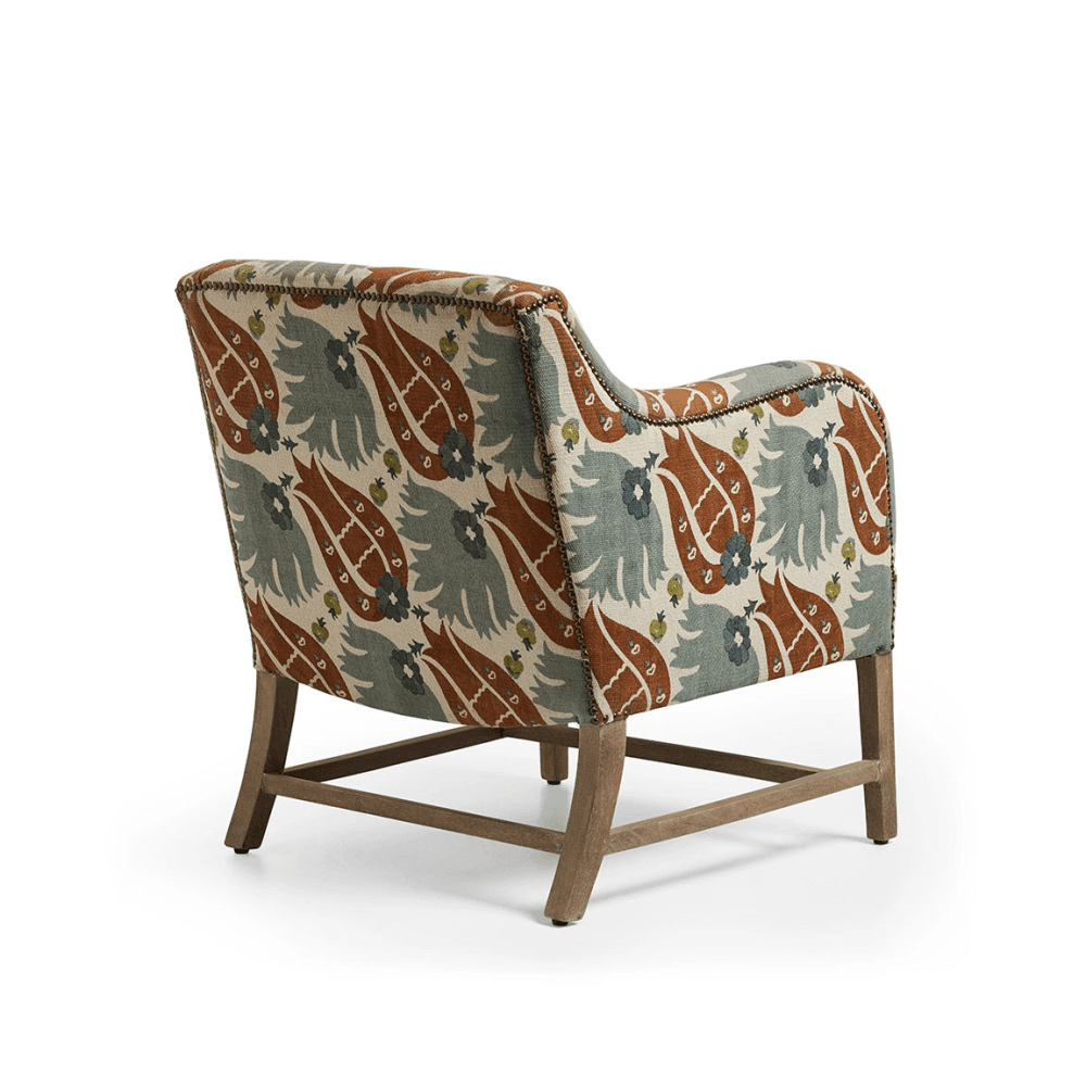 Nomeko Armchair, Blood Orange & Blue