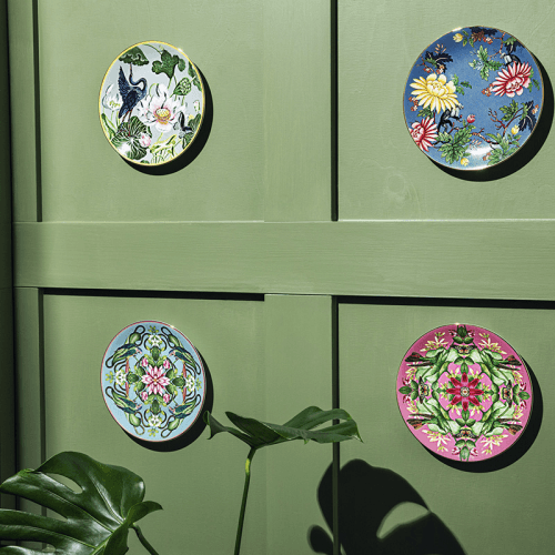 Image showing the Wonderlust Sapphire Garden Coupe Plate, Blue product.