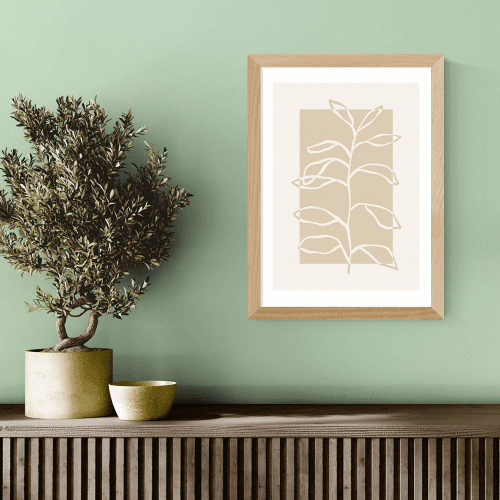 Image showing the Alisa Galitsyna Framed Botany Print, Oak product.