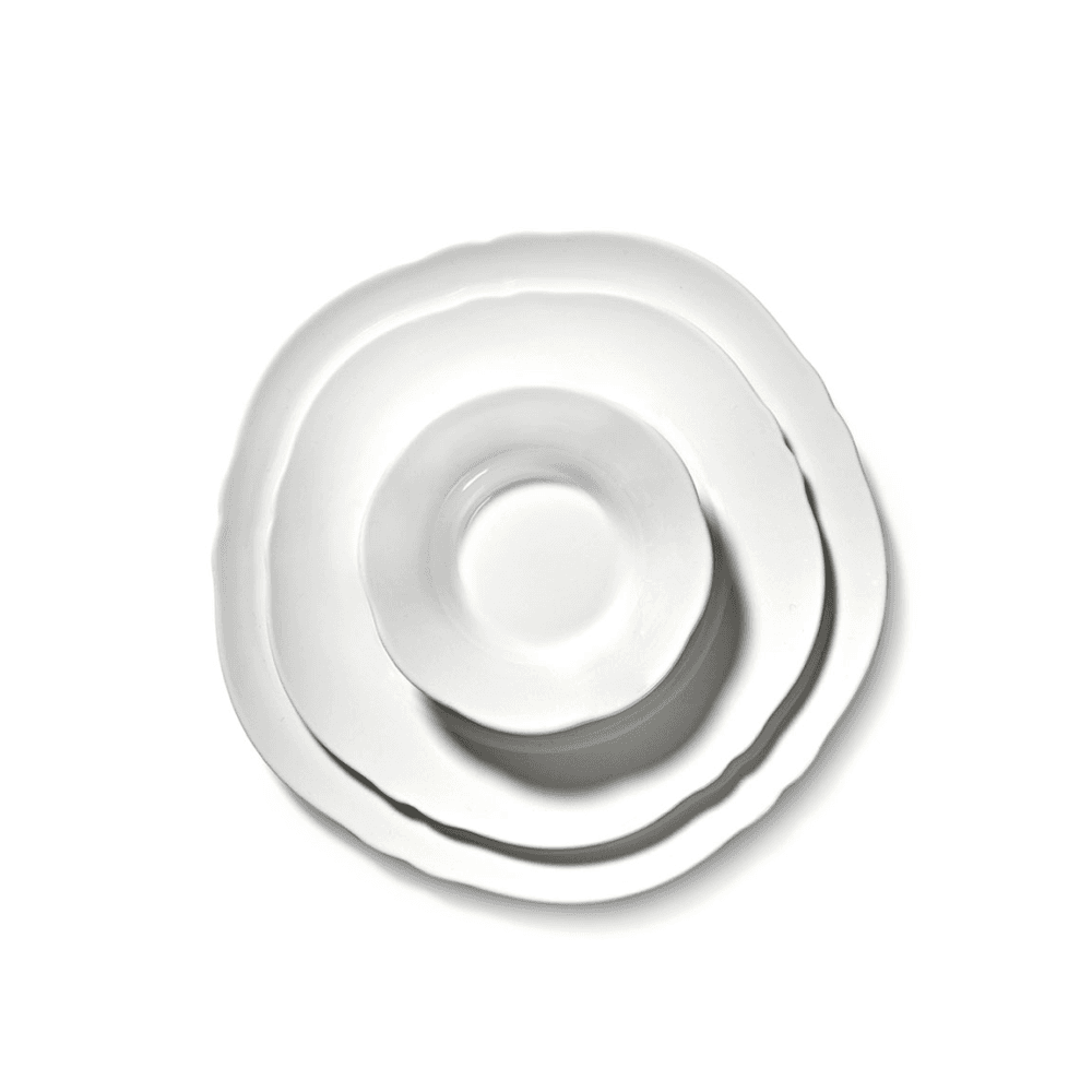 Silhouette by Sergio Herman Set of 4 Starter Plates, White