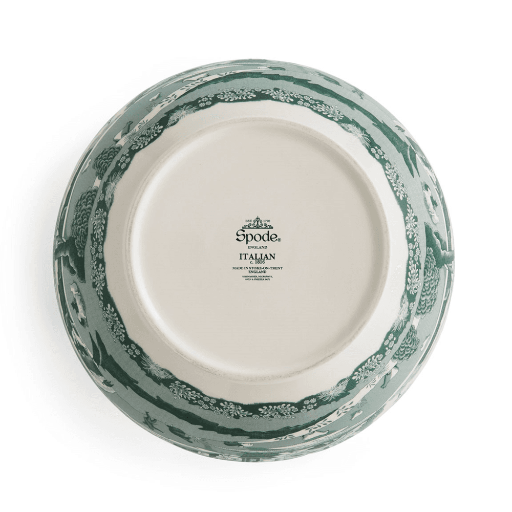 Heritage Italian Round Statement Bowl, Green