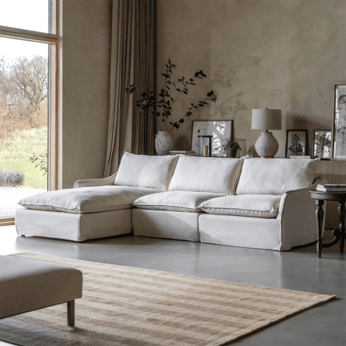 Image showing the Aldbury Chaise Sofa, Natural product.