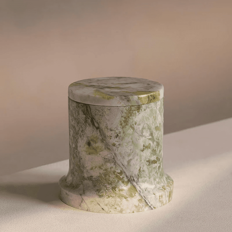 Sicilian Thyme & Apple Marble Candle, Jade