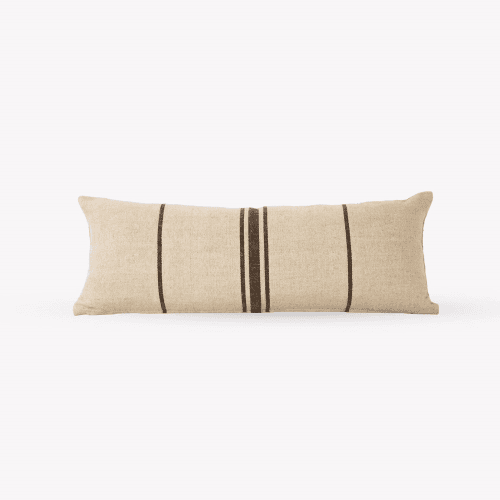Image showing the Windrush Stripe Cushion, 30 x 10cm, Brown product.