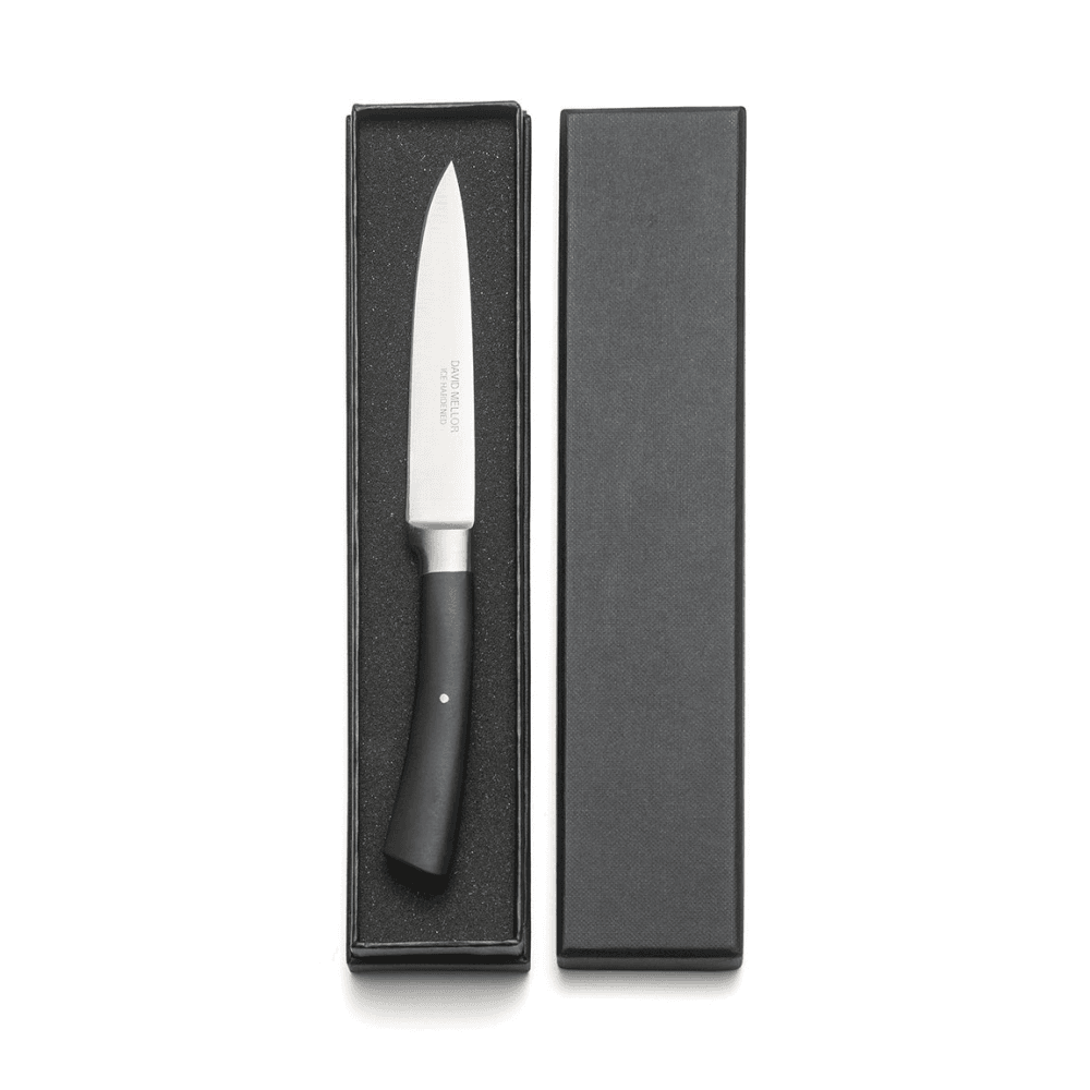 Paring knife, stainless steel black handle