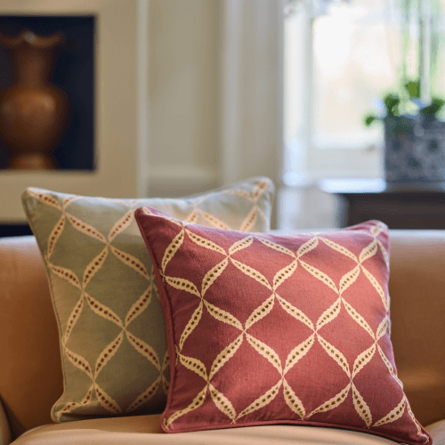 Image showing the Nava Cushion Cover, Gainsborough Blue product.
